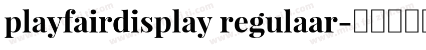 playfairdisplay regulaar字体转换